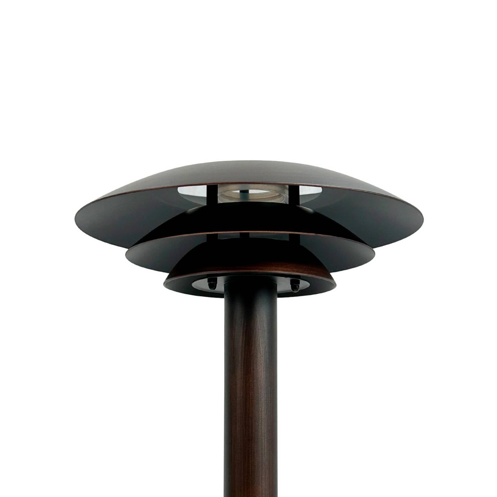 Dyberg Larsen Chodníkové svetlo DL25, medená farba, IP44, nerezová oceľ