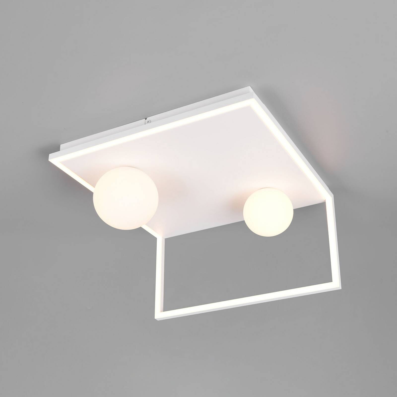 Stropné LED svetlo Arola, biela matná, šírka 37 cm, kov
