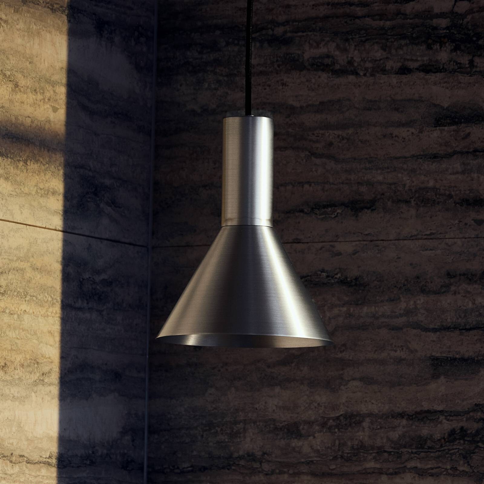 FRANDSEN Závesné svietidlo Lyss, hliníková farba, kov, Ø 18 cm, E27