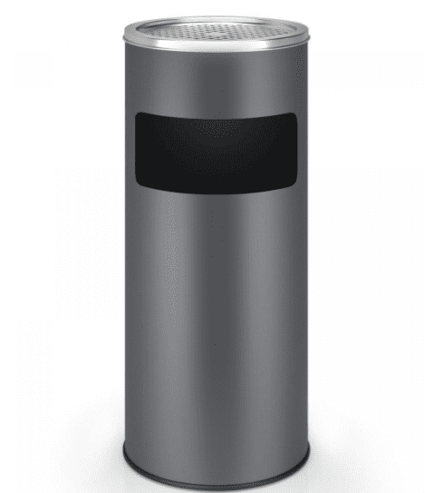 Popolník s odpadkovým košom, nerez, 17 l, antracitový