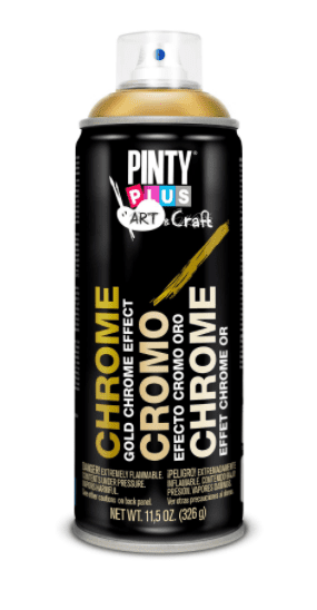 PINTY PLUS ART - Chrómový efekt v spreji 200 ml zlatý