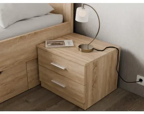 Nočný stolík s 2 zásuvkami Iwetta, dub sonoma%