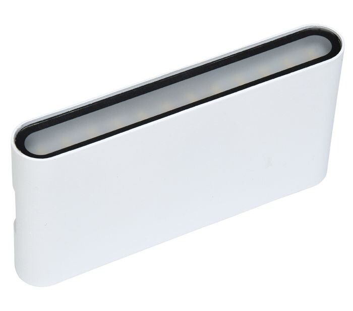 Ecolite Biele tenké fasádne LED svietidlo oválne 2x 6W IP65 CCT - VZORKA VYP355