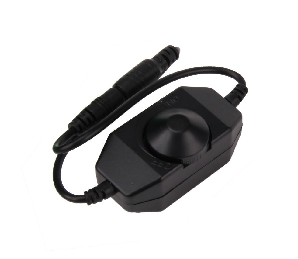 T-LED Stmievač manuálny 12-24V čierny - VZORKA VYP358