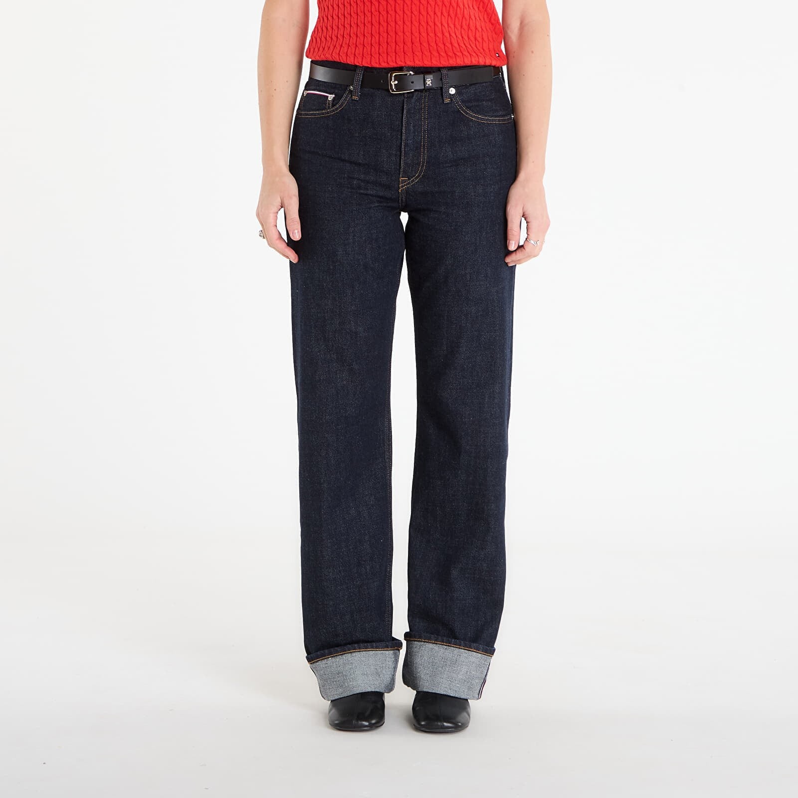 Džínsy Tommy Hilfiger Denim Rinse Selvedge Loose Str Rw Rinse W28/L32