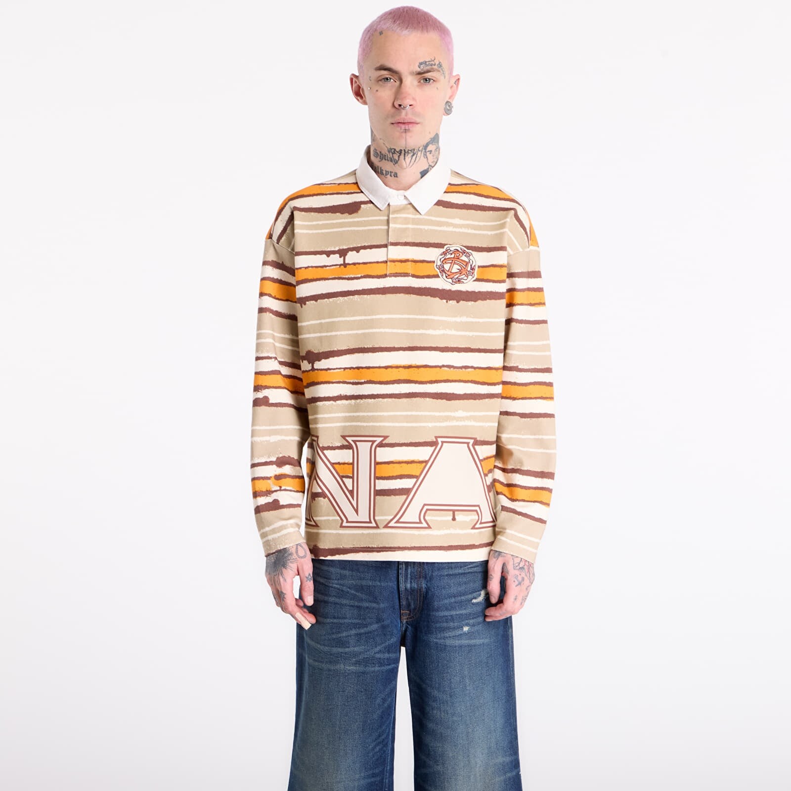 Tričko Napapijri x PDF Long-Sleeved Polo Shirt Multicolour SNO M