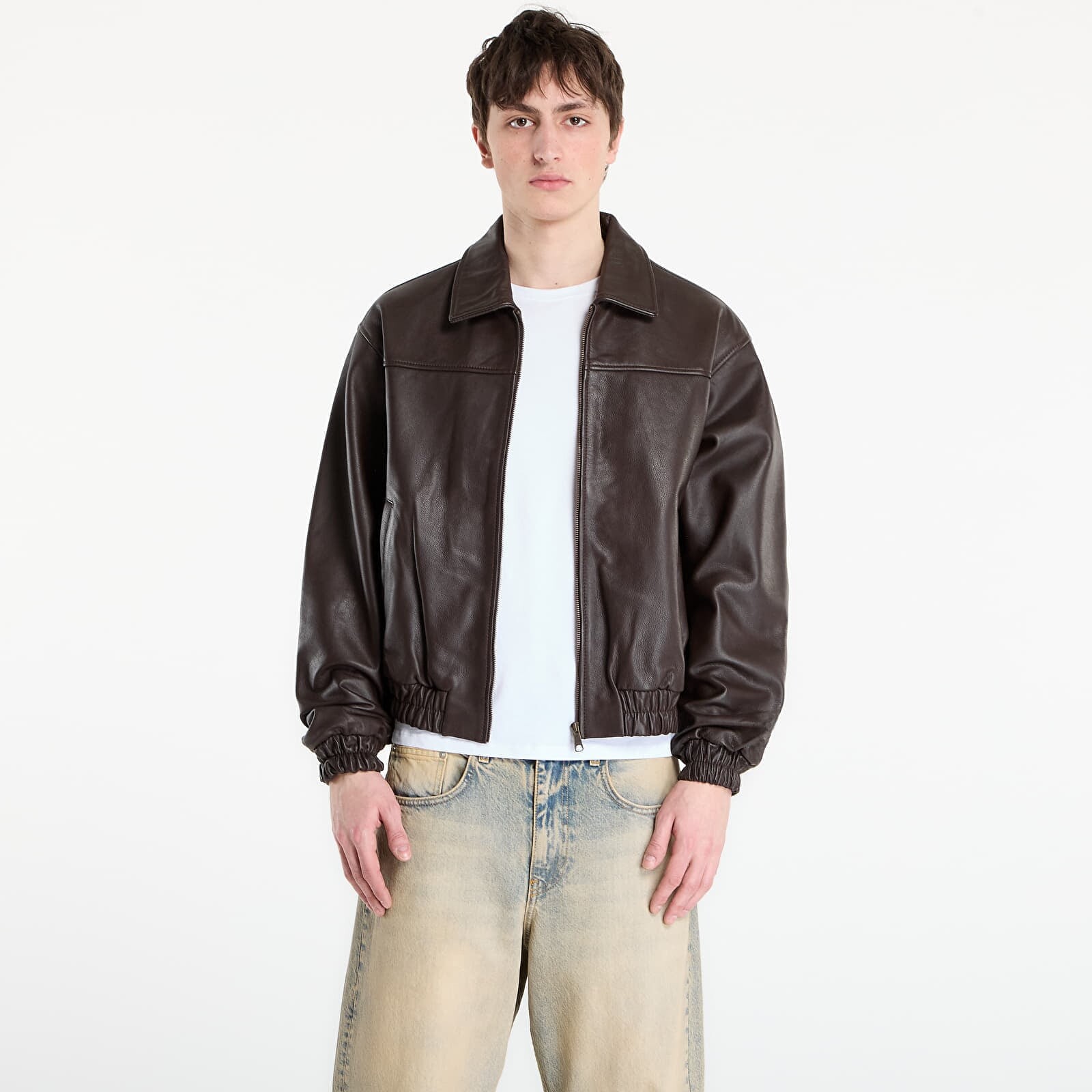 Bunda Patta Leather Bomber Jacket UNISEX Coffee Bean S