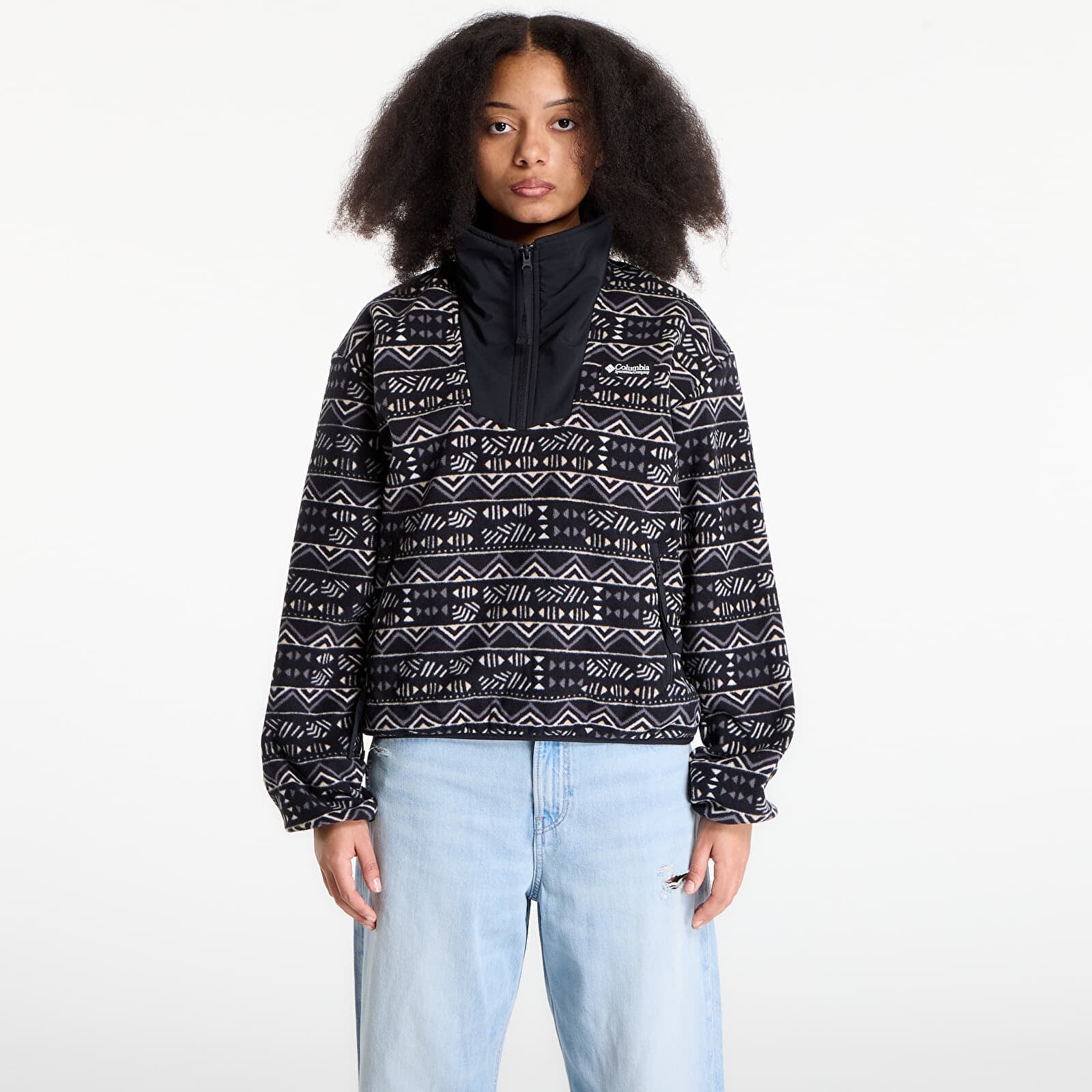 Mikina Columbia Sequoia Grove™ Half Zip Fleece With Print Black/ Horizons S