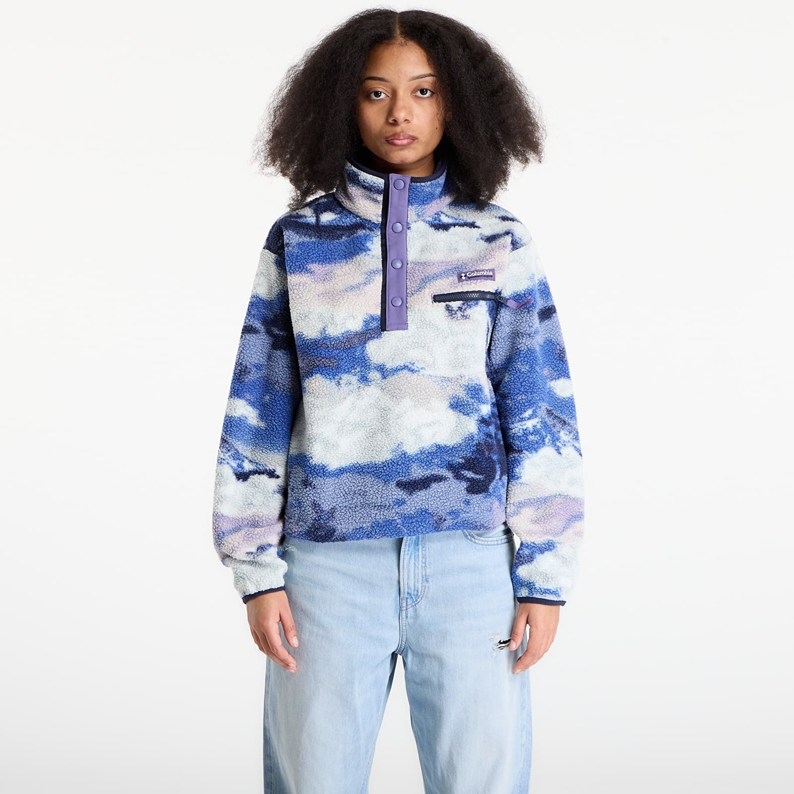 Bunda Columbia Helvetia™ II Cropped Sherpa Half Snap Fleece With Print Nocturnal/ Dreaming M