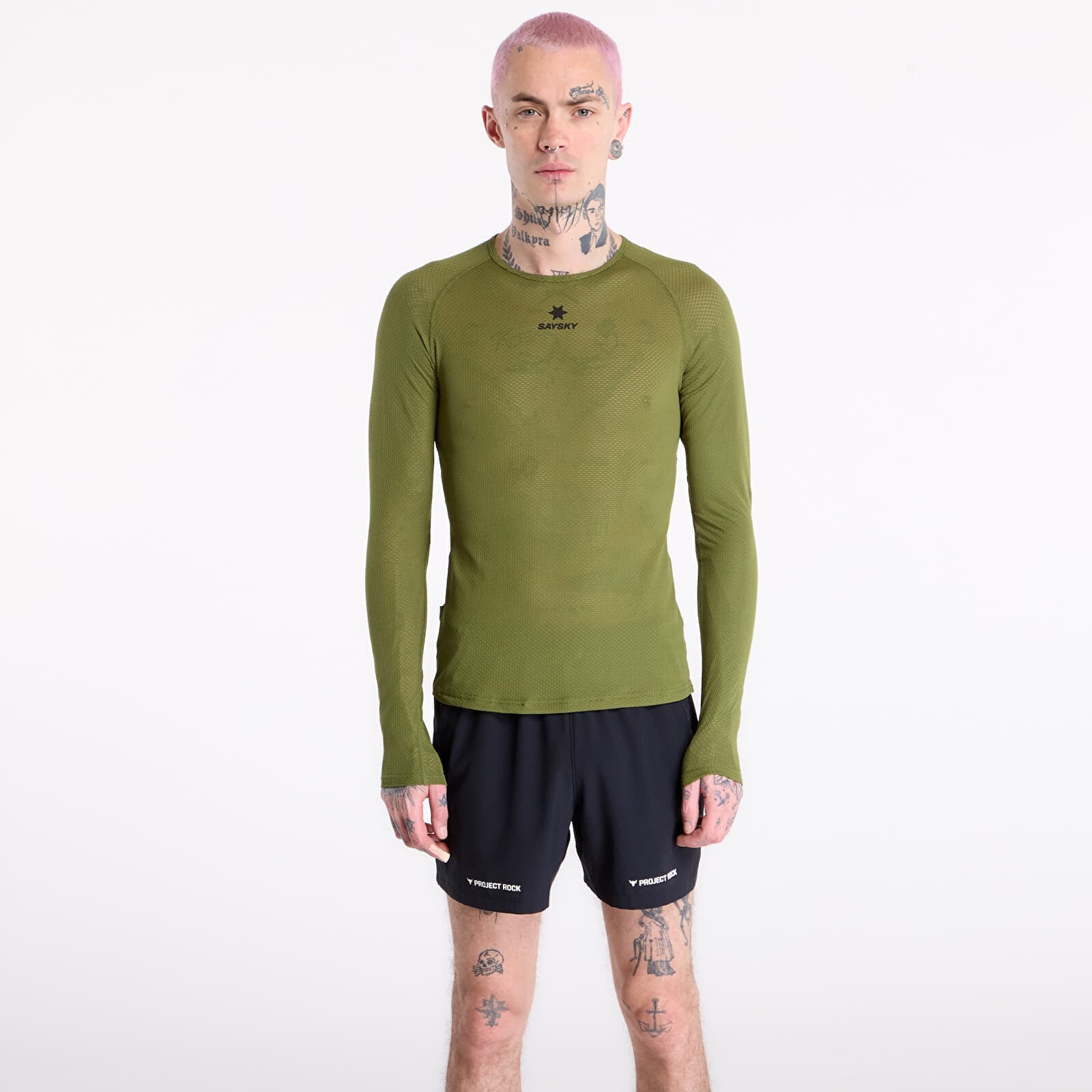 Tričko SAYSKY Mesh Base Layer Long Sleeve Green L