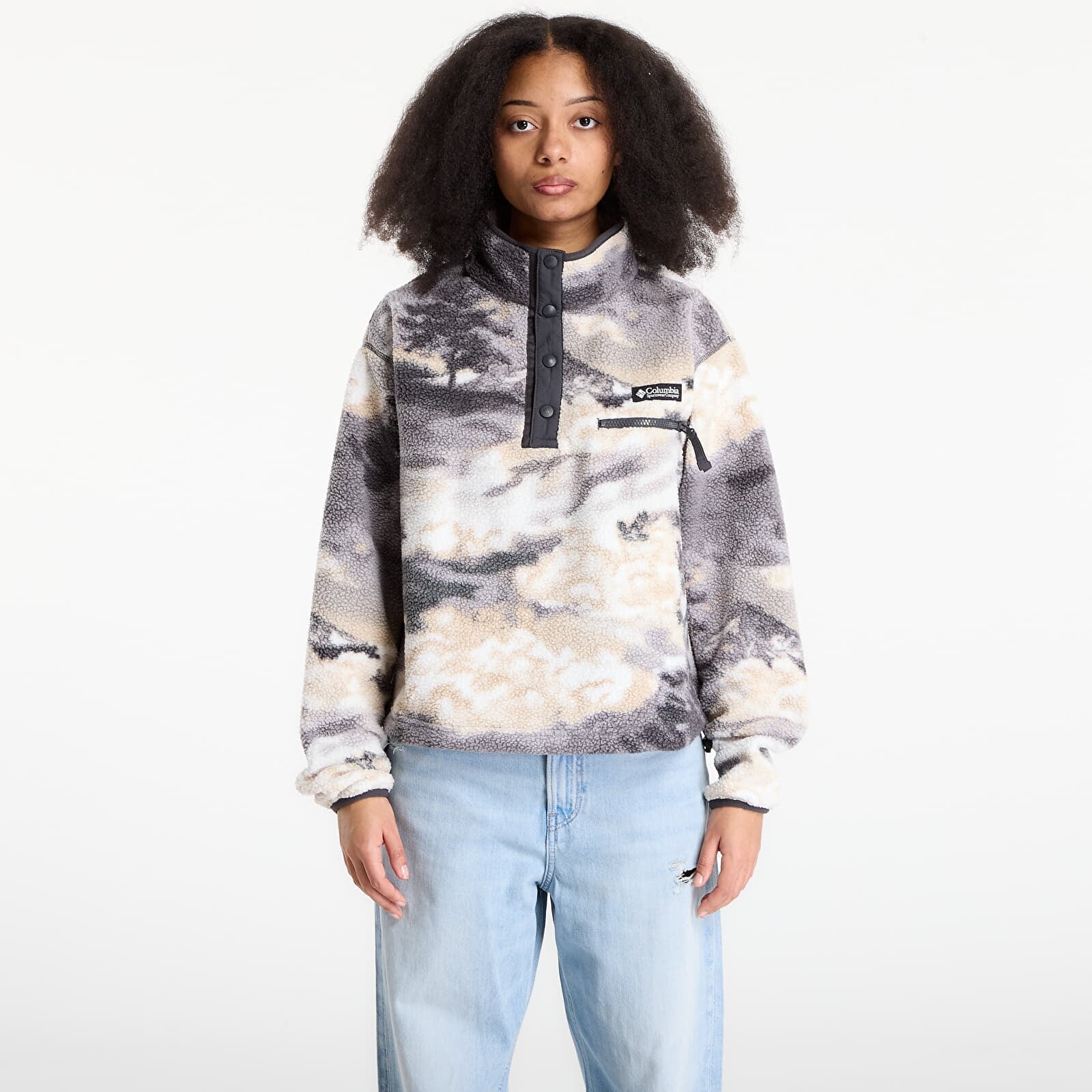 Bunda Columbia Helvetia™ II Cropped Sherpa Half Snap Fleece With Print Shark/ Dreaming L
