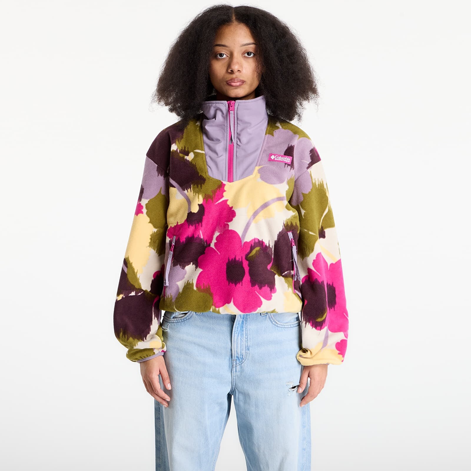 Mikina Columbia Sequoia Grove™ Half Zip Fleece With Print Fuchsia/ Ikatbloom L