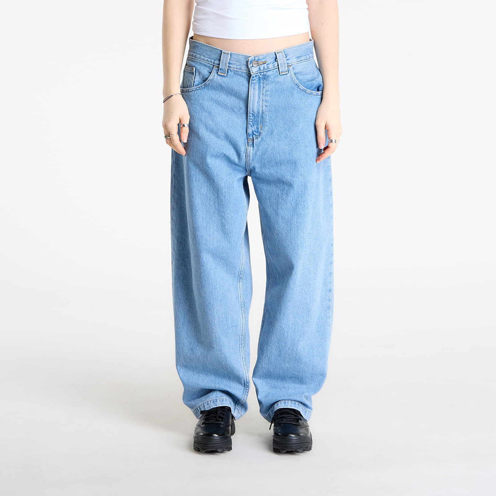 Džínsy Carhartt WIP Brandon Pant UNISEX Blue S