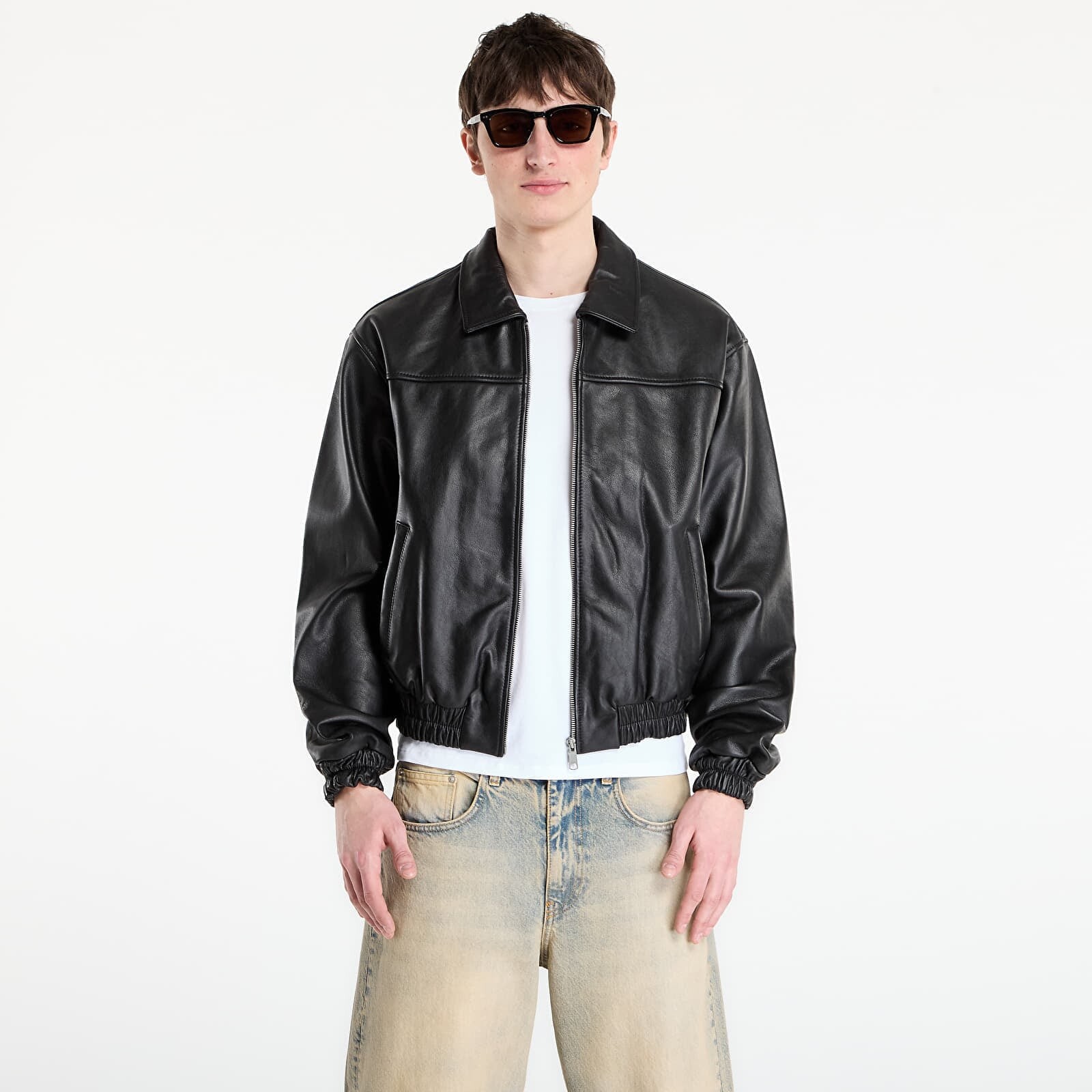 Bunda Patta Leather Bomber Jacket UNISEX Black L