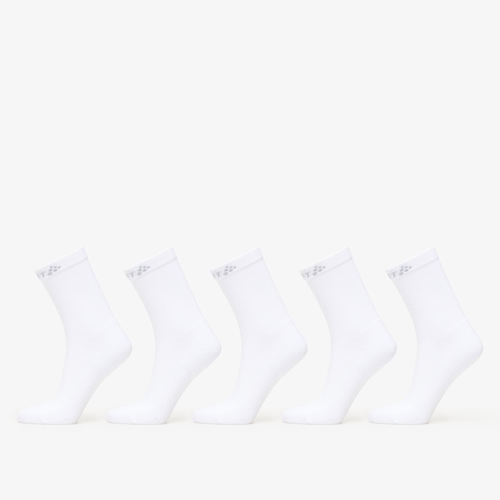 Ponožky Craft Core Dry High Sock 5-Pack White 40-42