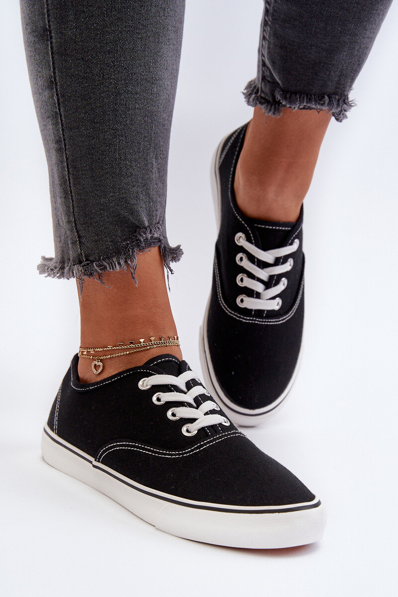 Boto Dámske klasické čierne tenisky Olvali