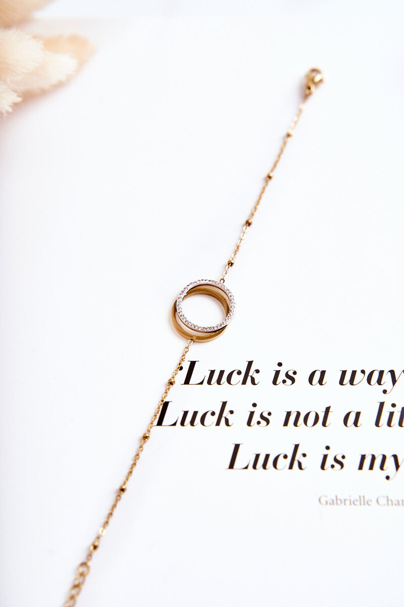 Dámsky elegantný náramok s ornamentmi a zirkónmi