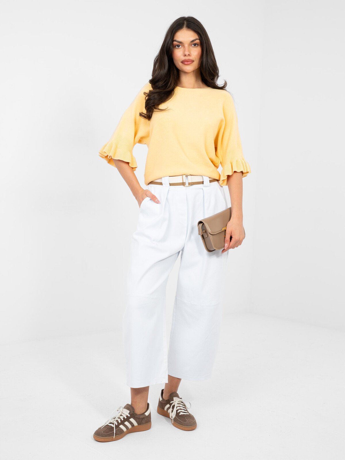 Biele džínsy culotte RUE PARIS