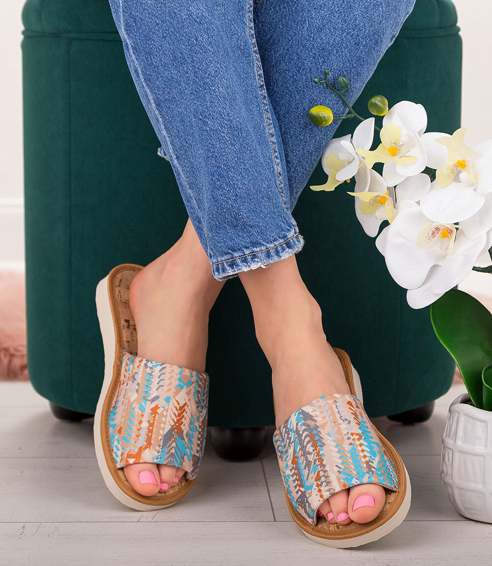 Dámske papuče Natural Style NS-019 Ethno Korek