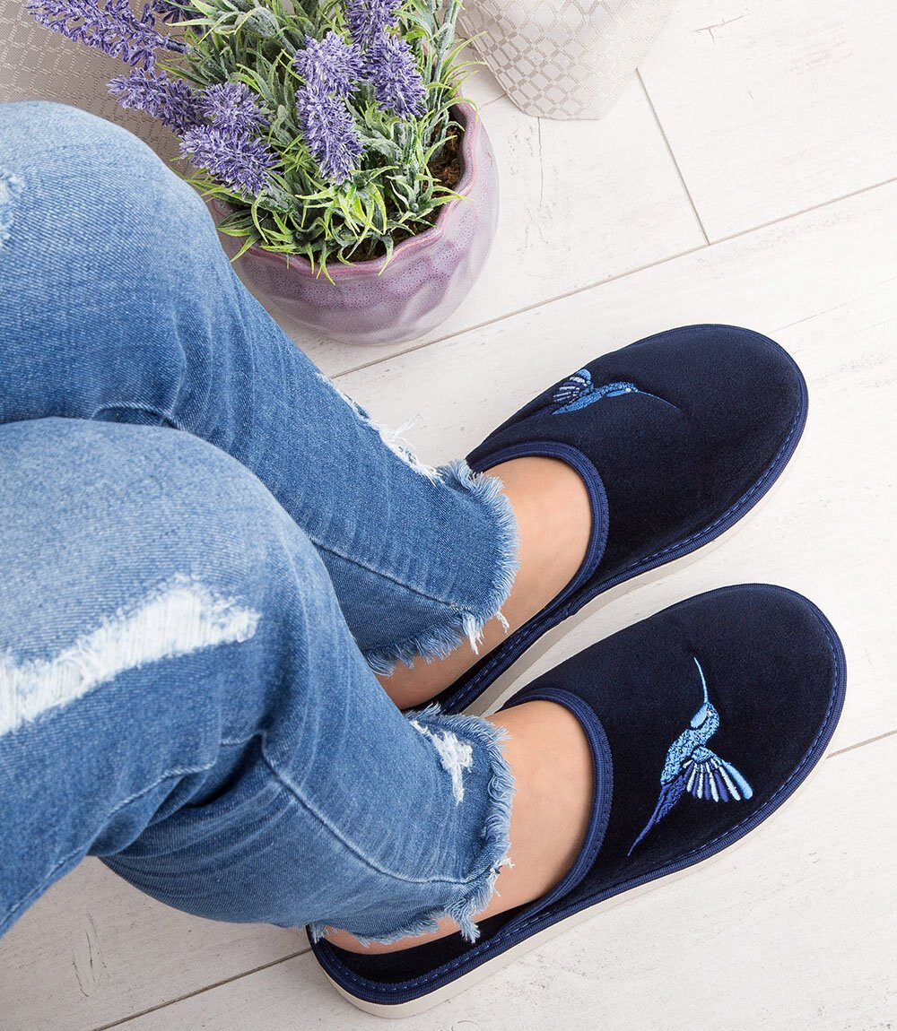 Dámske papuče Natural Style NS-038 modré