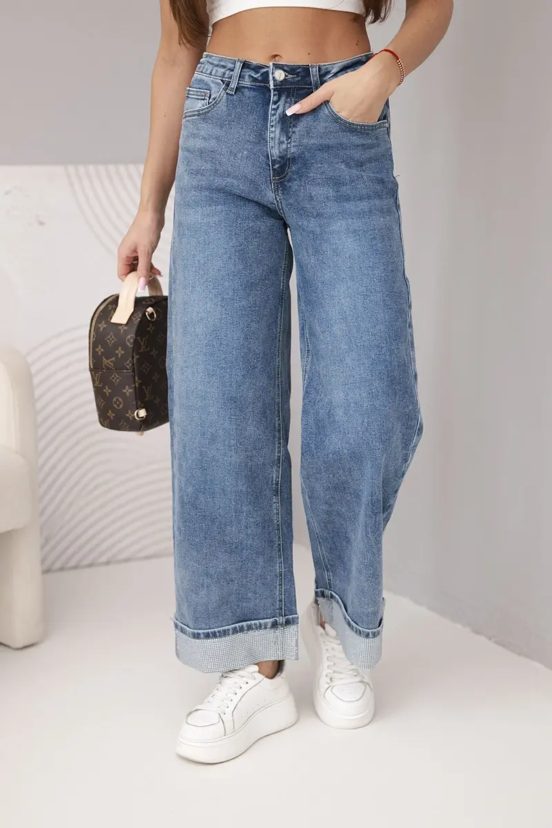 Kesi Dámske široké rifle s ozdobnými lemami