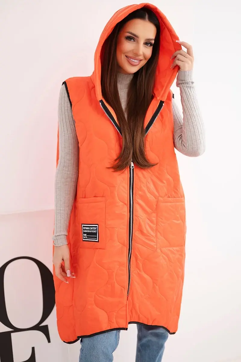 Kesi Włoski dámska prešívaná vesta s kapucňou