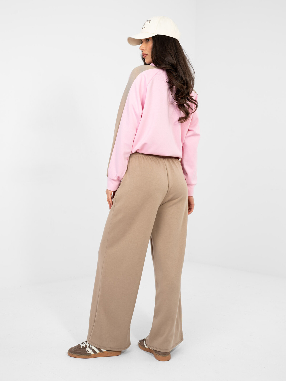 Béžovo-ružový set s lampasmi