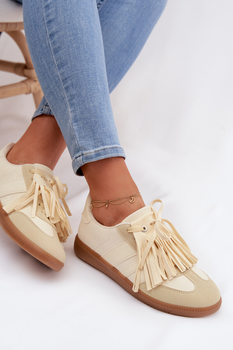 Dámske tenisky s strapcami Dorivelle žlté