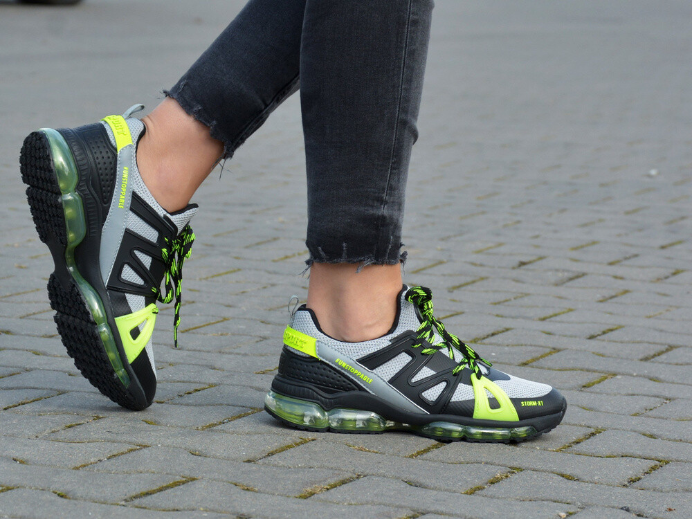 PLEIN SPORT - Dámske tenisky Grey / Lime