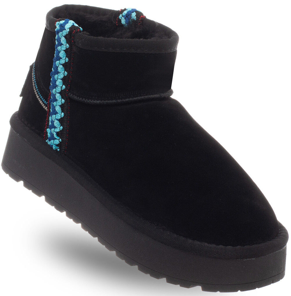 Čierne semišové členkové topánky SOLO SOPRANI