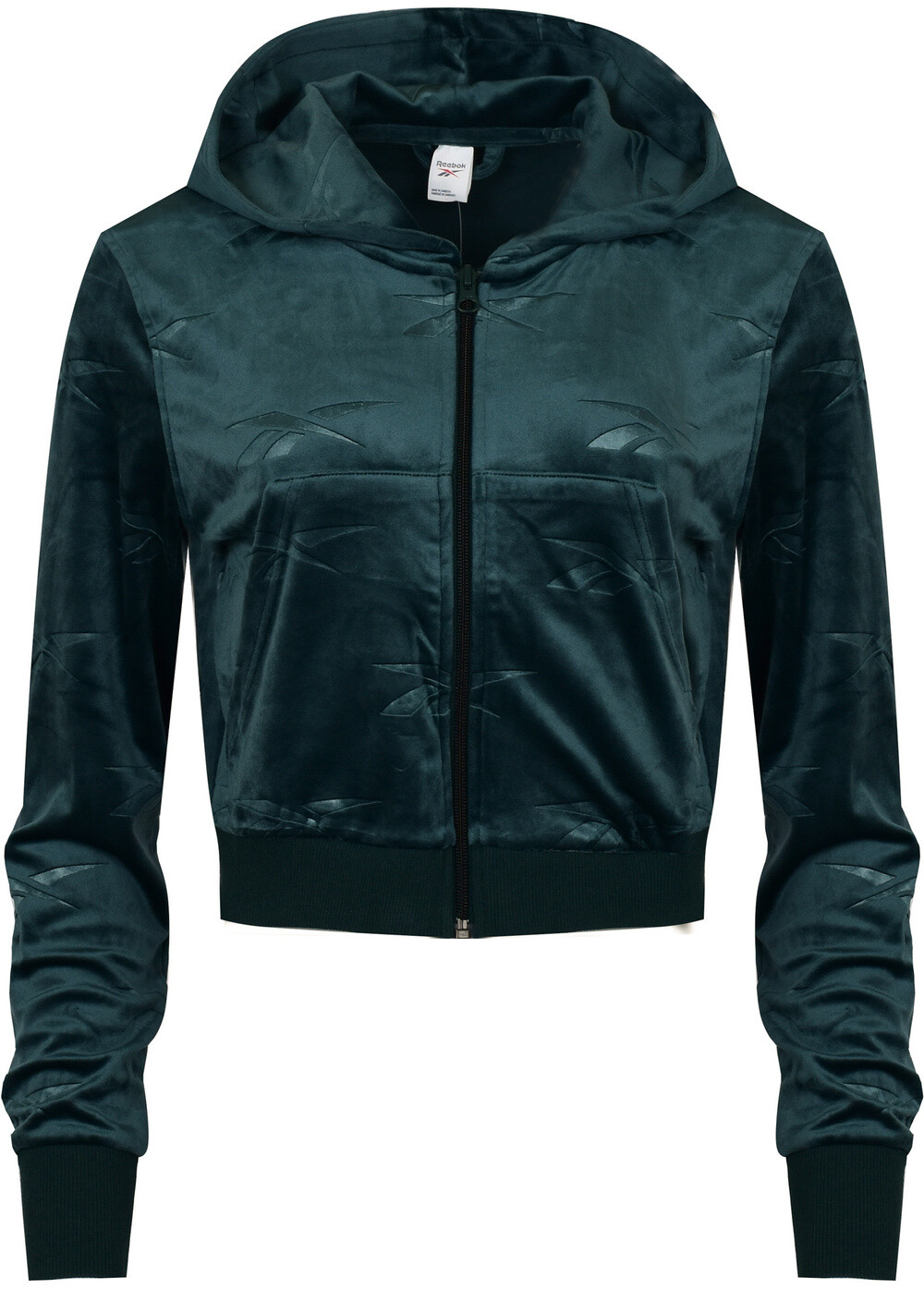 REEBOK velúrová mikina na zips