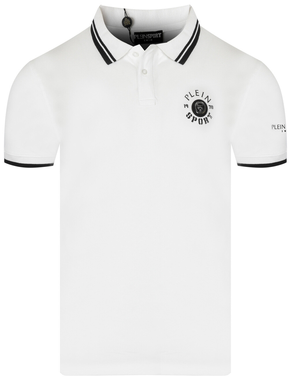PLEIN SPORT pánske biele polo