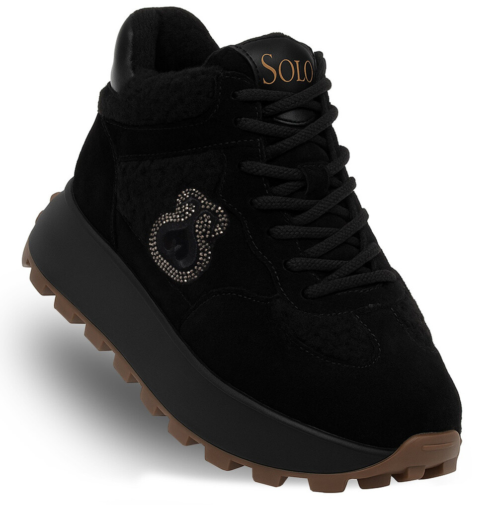 Snehule z brúsenej kože s kožušinou