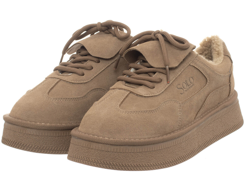 SOLO SOPRANI COUTURE - Suede Fur Čižmy