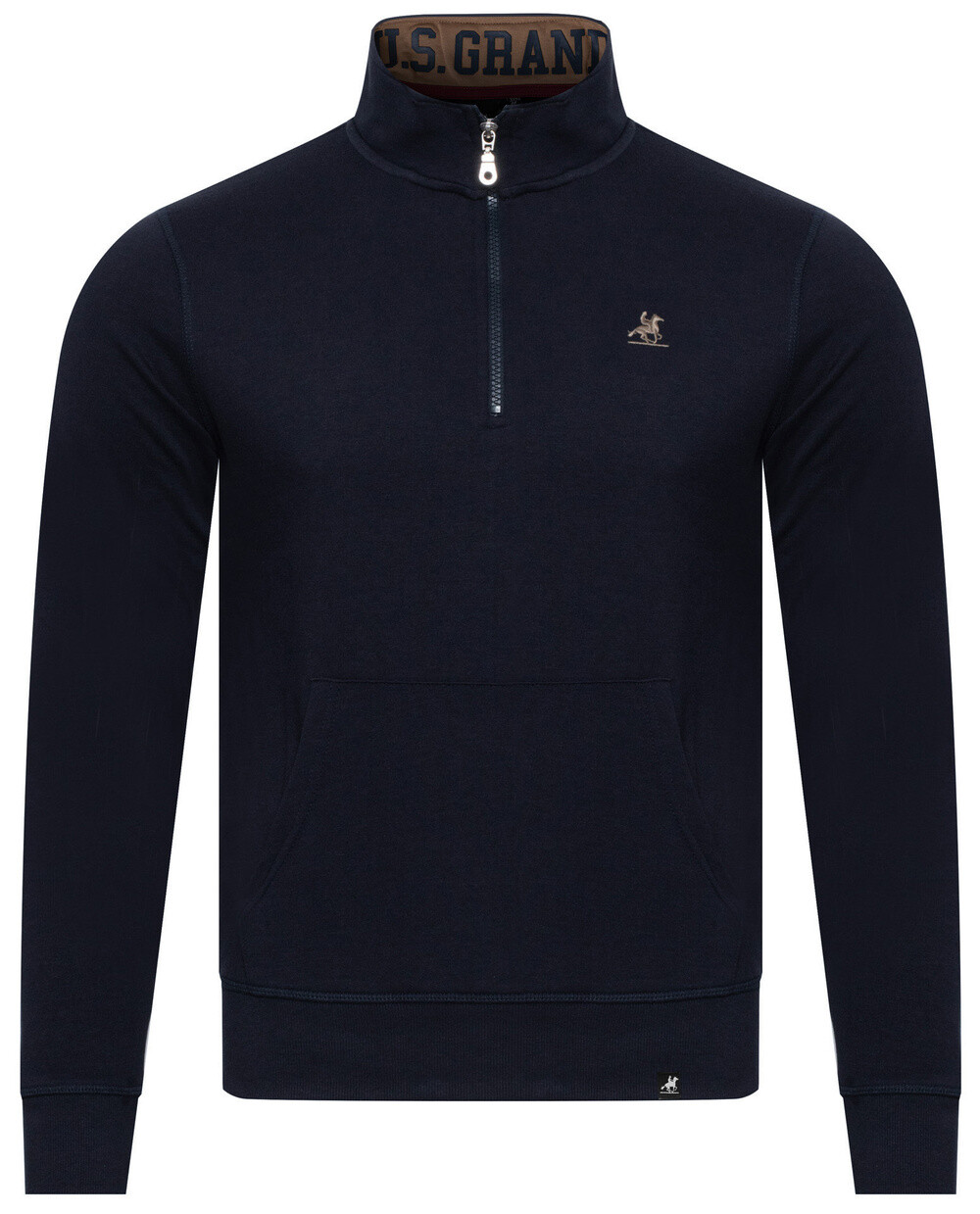 U.S. GRAND POLO - Mikina s polovičným zipsom