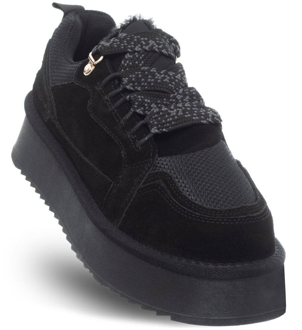 SOLO SOPRANI čierne nízke šnurovacie tenisky