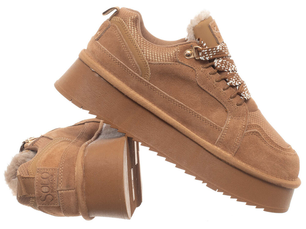 Členková obuv na šnurovanie Camel