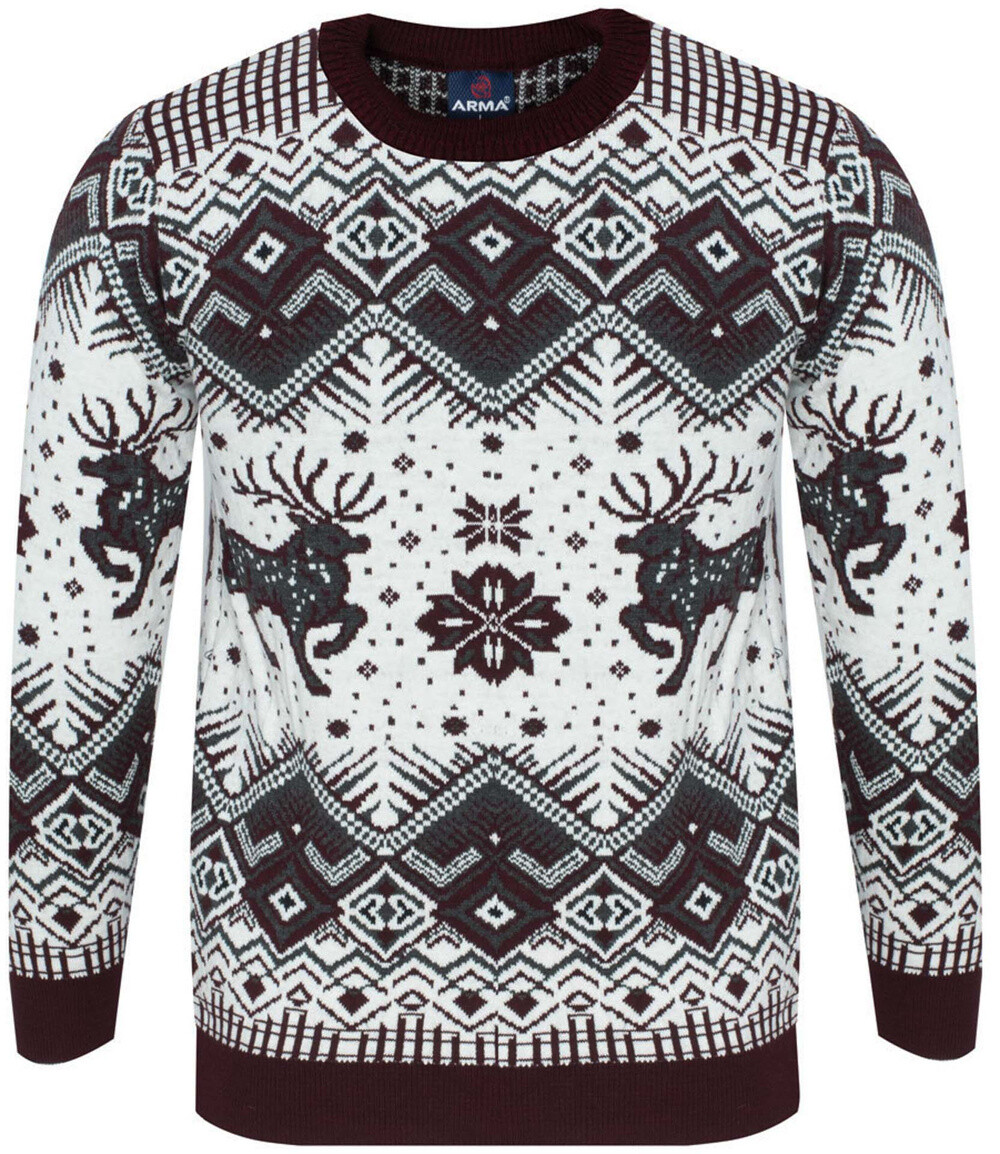 Pánsky bordový vianočný sveter