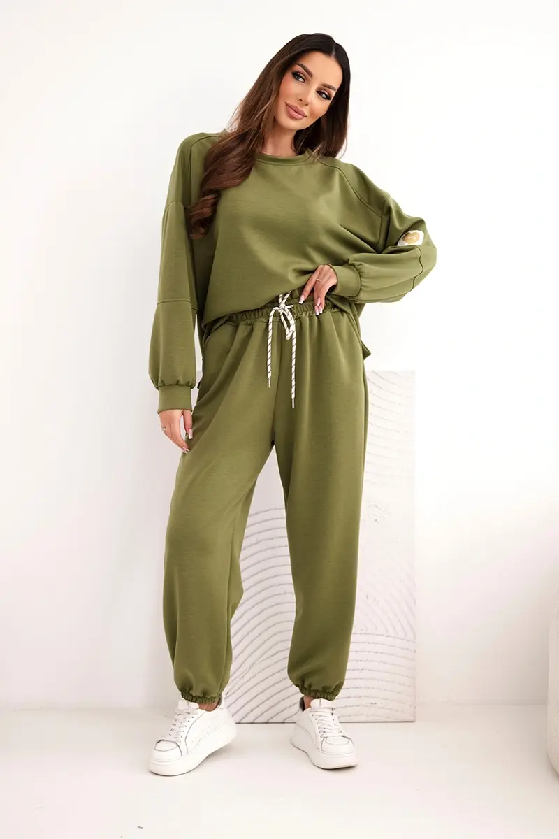 Dámska súprava s nápisom LOVE, olivová