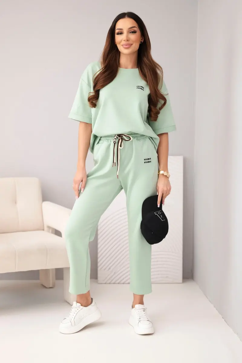 Dvojdielny dámsky set Kesi Włoski v tmavozelenej farbe