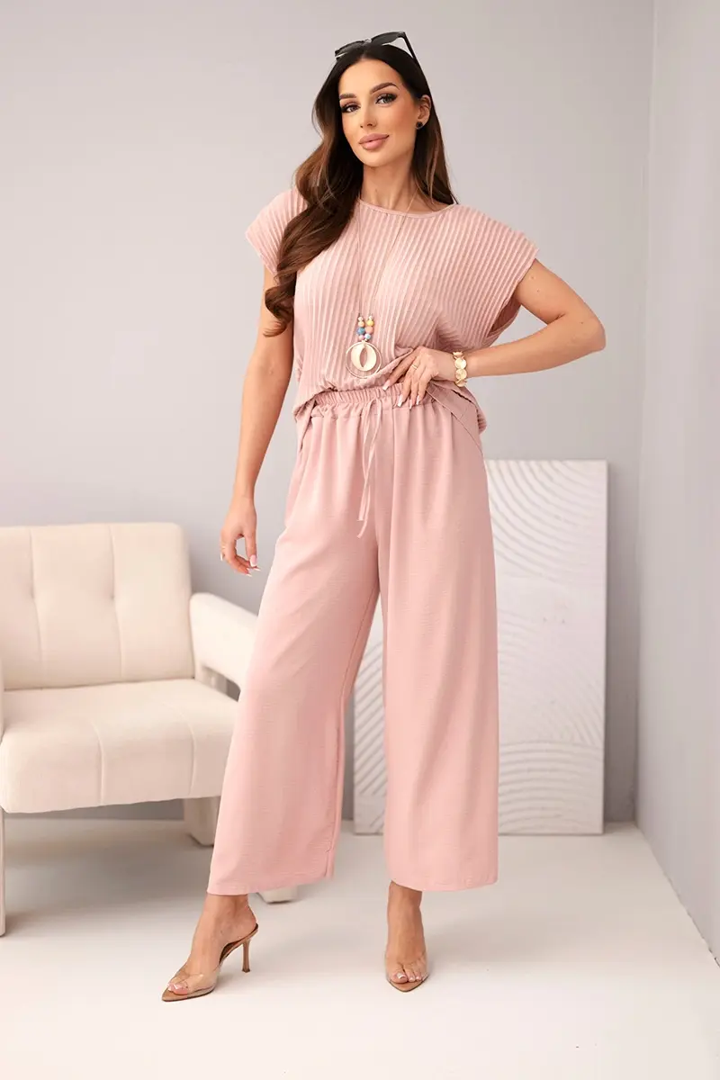 Kesi Włoski súprava z viskózy, ružová