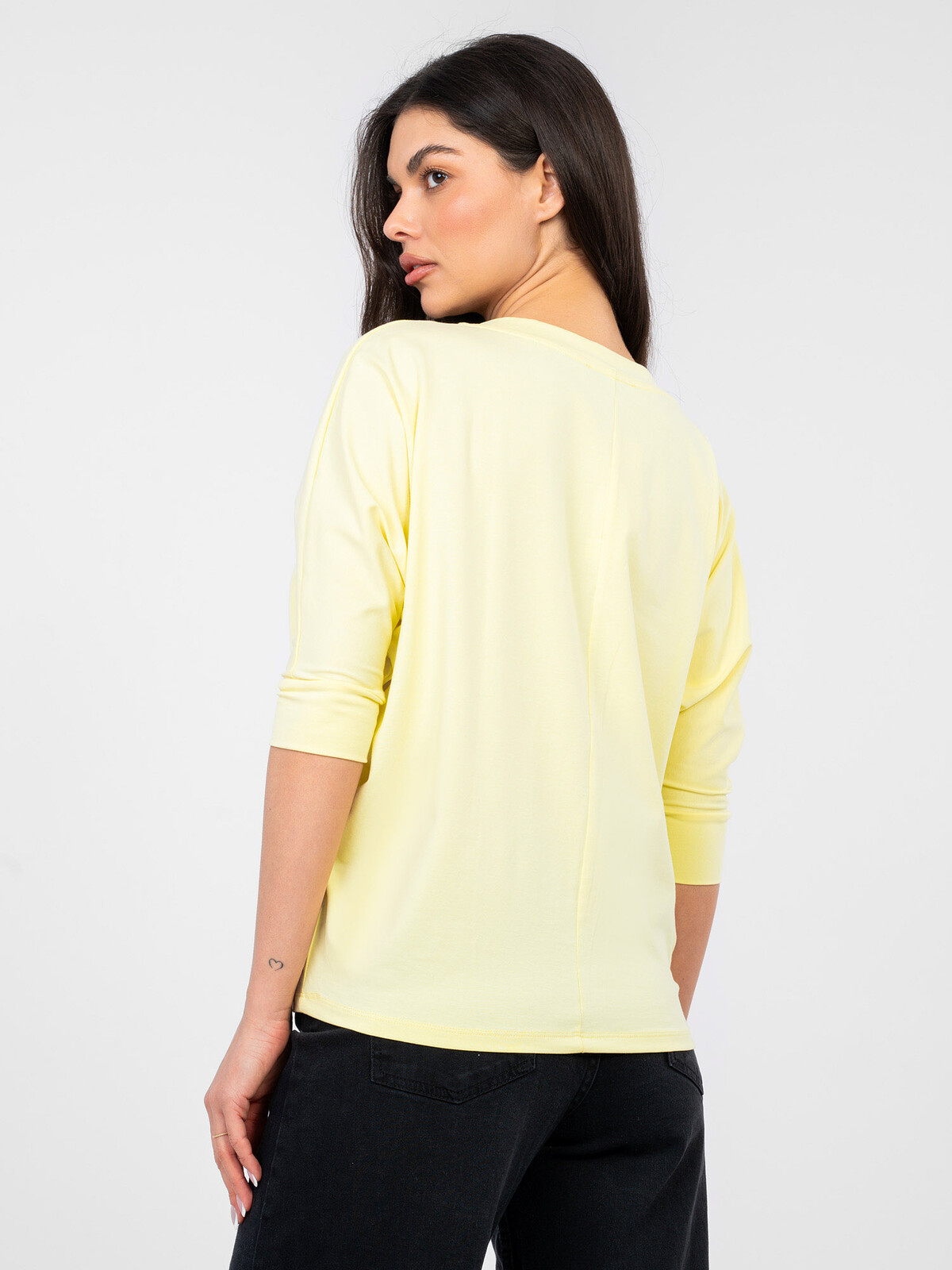 Blúzka svetložltá s 3/4 rukávom