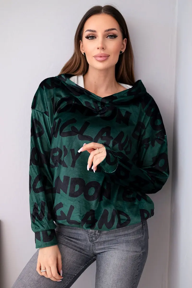 Dámska oversized mikina s potlačou