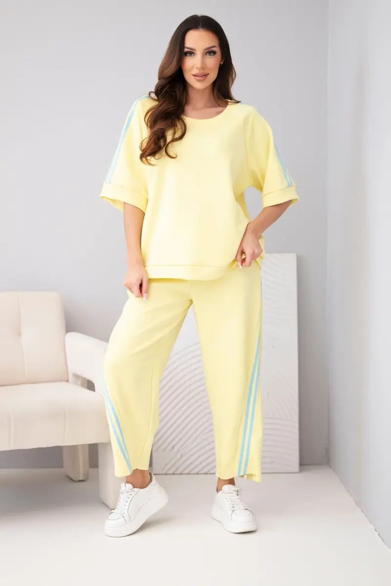 Kesi dámska súprava zo žltej viskózy