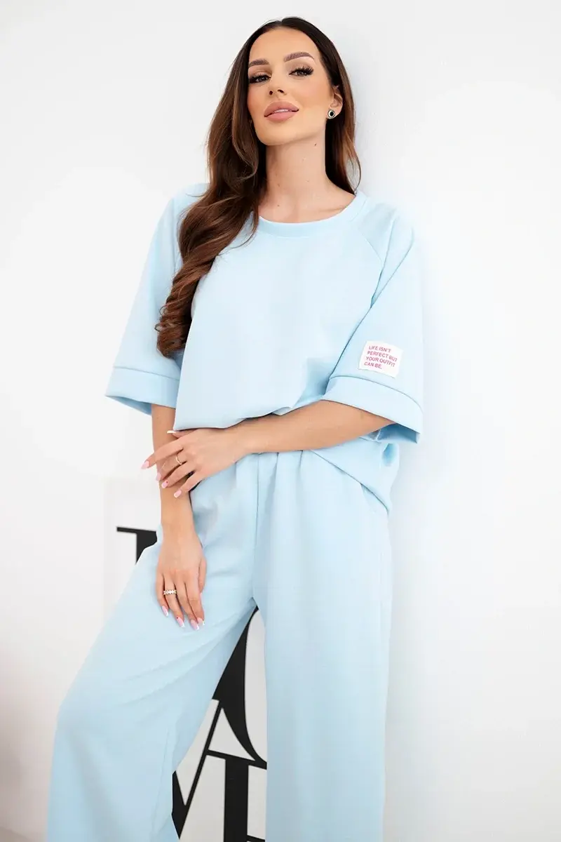 Kesi Włoski dámska súprava z viskózy v modrej farbe