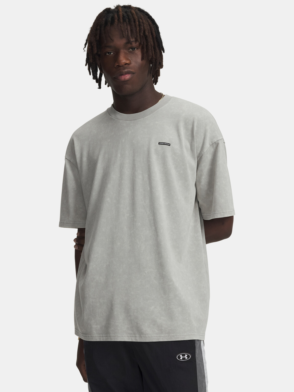 Pánske tričko Under Armour UA M HW OS LOGO WASH SS