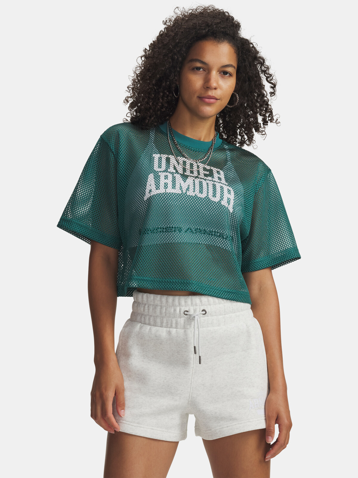 Dámske tričko Under Armour UA Football Mesh Crop Tee