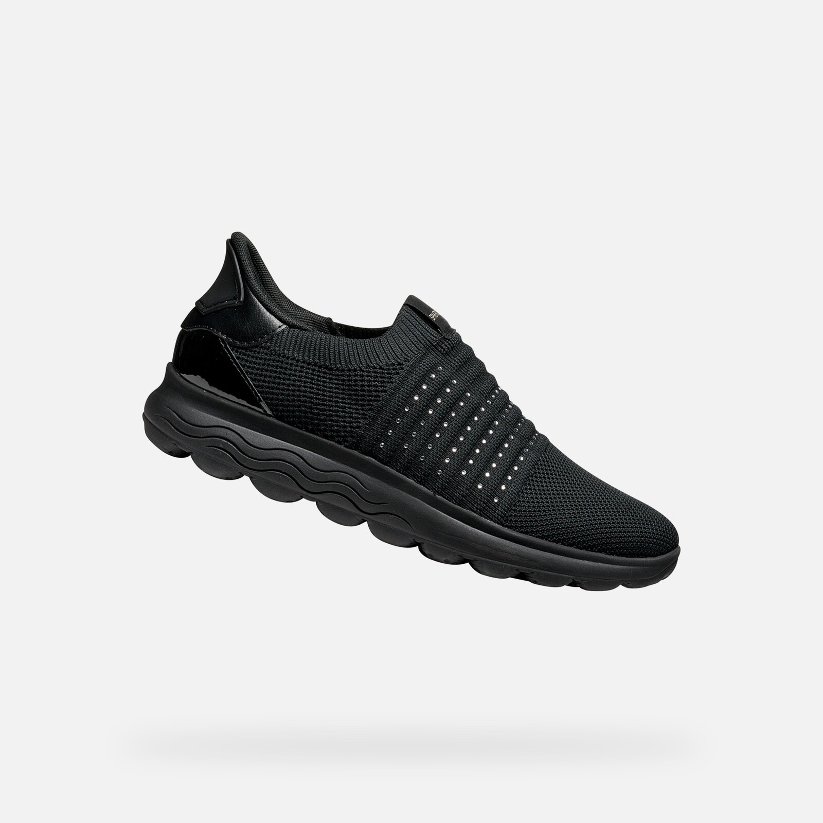 Čierne dámske slip-on tenisky Geox Spherica Plus