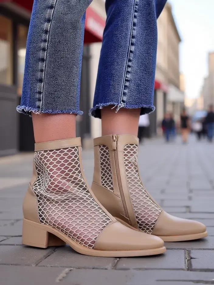 Resti dámske členkové topánky s nízkym opätkom