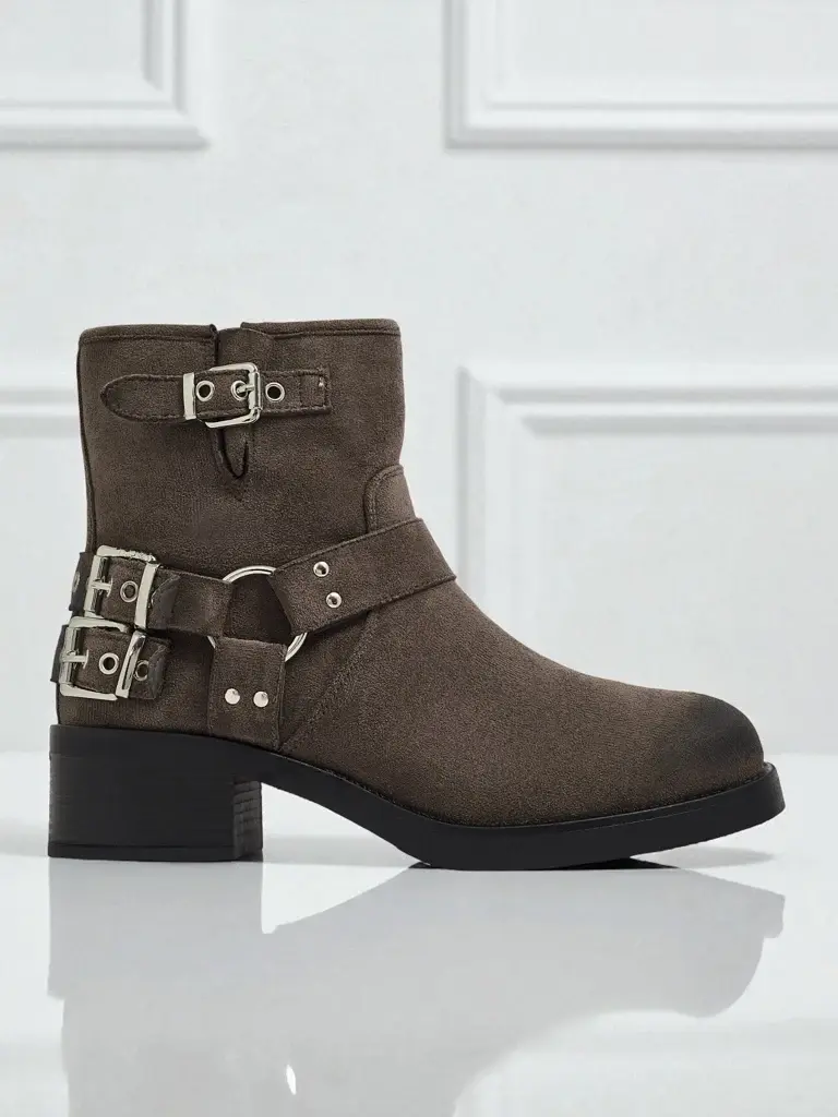 Resti Valtos dámske eco-semišové členkové čižmy s prackami